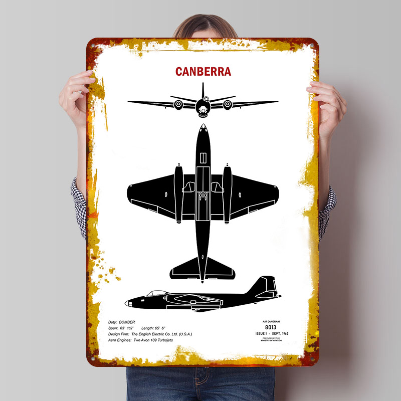 Canberra Vintage & Collectible Centre Reviews - Plakietka z cyny Canberra, plakat, personalizowana
