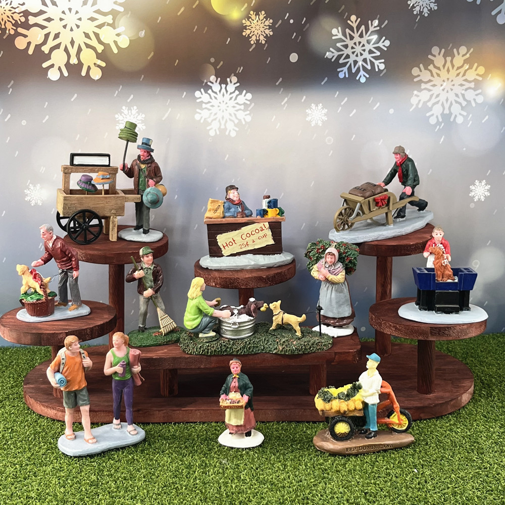 Vintage Collectible Market - Zestaw figurek w stylu vintage przedstawiających
