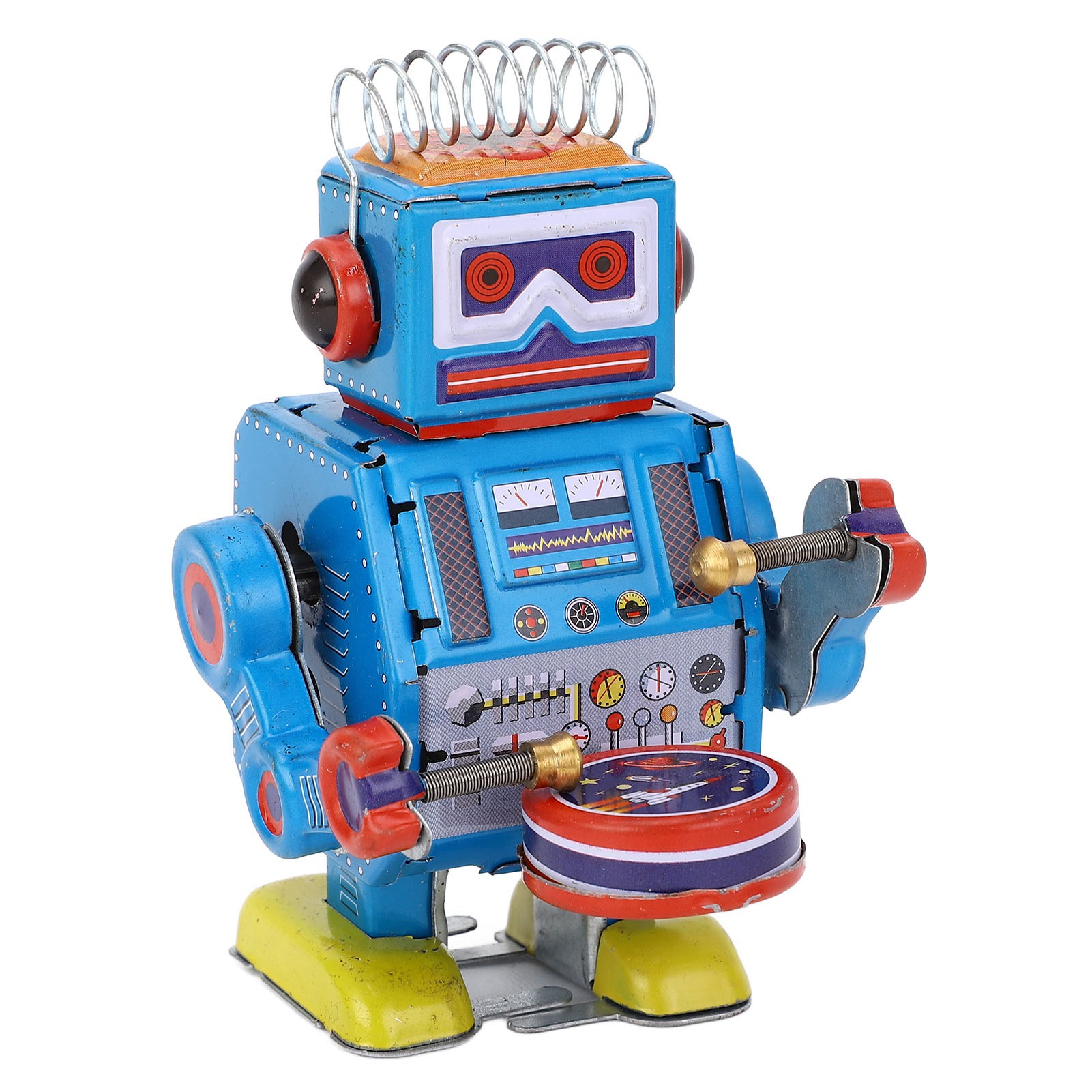 Vintage Collectible Toys - Robot Mechaniczny Kreatywny Ręcznie Robiony Bębniący