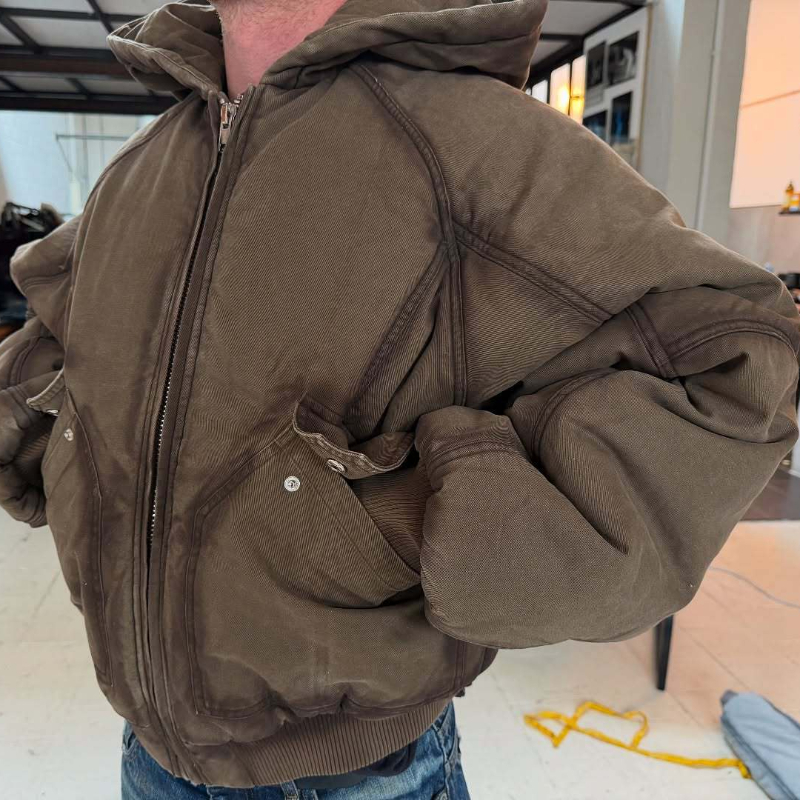 Męska kurtka bomberka z kaptur – Vintage Zip Hoodie recenzja i cena