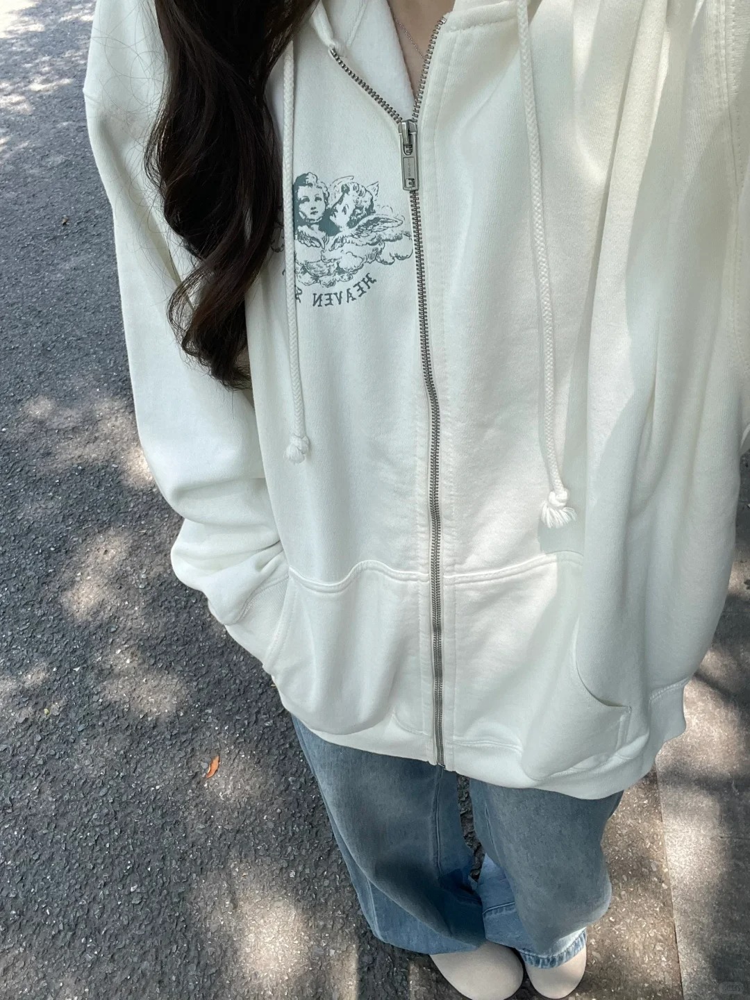 Damskie bluzy z kieszeniami na – Vintage Zip Hoodie recenzja i cena