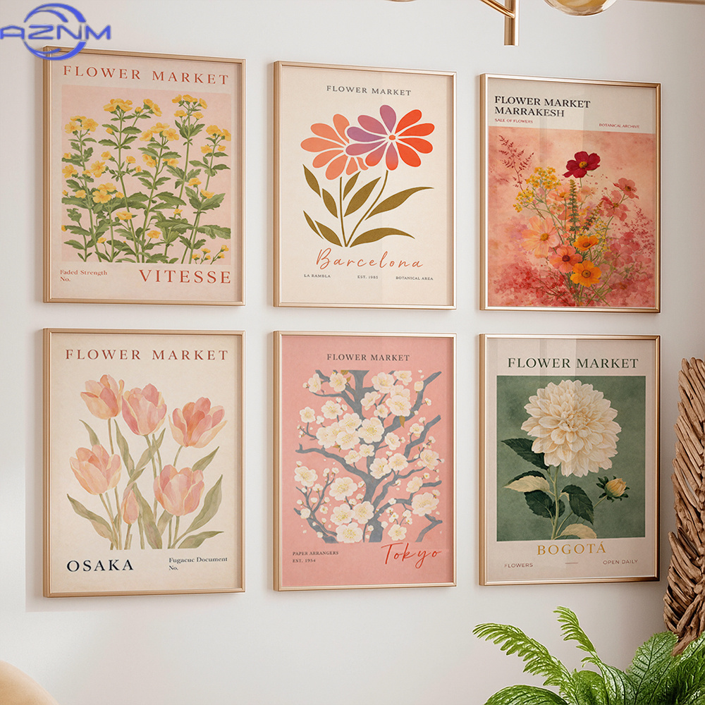Zestaw 6 obrazów na płótnie z  – Vintage Collectible Market recenzja i cena