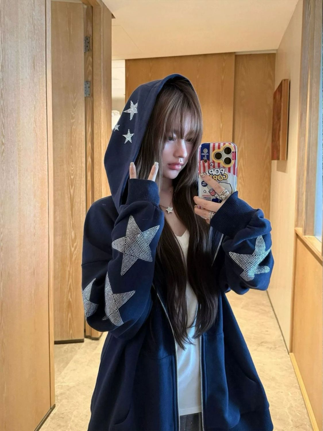 Koreańska bluza z kapturem na  – Vintage Zip Hoodie recenzja i cena
